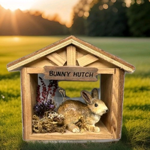 Vtg mini enesco bunny - enesco, hutch