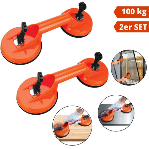 Double suction cup vacuum - cup,