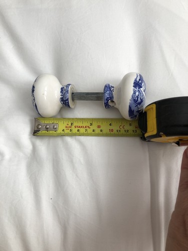 Spode blue italian door knobs - blue,