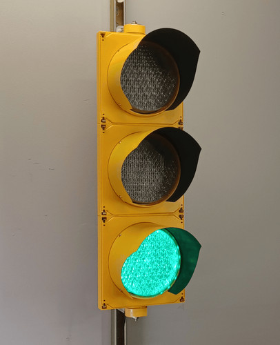 Yellow led traffic signal - traffic,