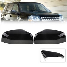 2x Black Exterior Mirror Cover Cap For Discovery 4 2010-2016