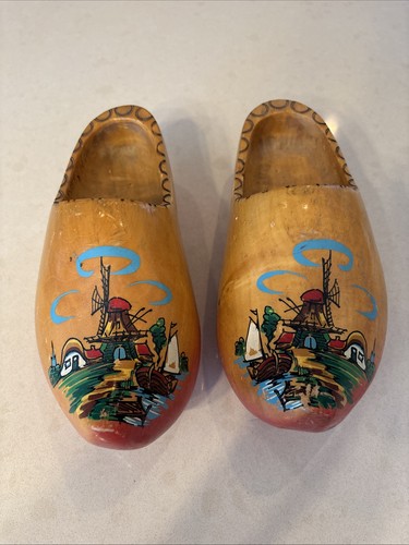 Vintage holland wooden clogs - vintage,