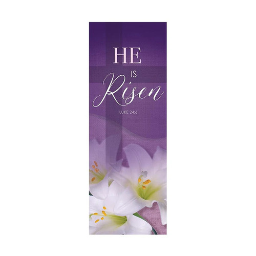Risen stand banner - he, is
