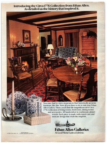 1982 print ethan allen - ad,,