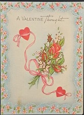 Vintage Valentine Card - Red