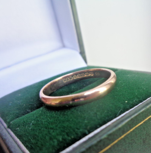 Gold wedding band ring 9ct - gold,