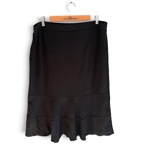 Ladies black midi skirt - ladies,