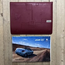 00-06 PEUGEOT 206 CC OWNERS HANDBOOK MANUAL & WALLET 2004 Ref20353 DAMAGED