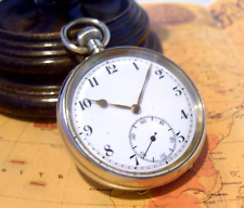 Pocket Watch Swiss Limit 1920s Antique 15 Jewel Chunky Nickel Case 16 Size Fwo
