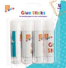 New 4x Pack Glue Sticks 15g For Bonding Paper & Cardboard-Safe & Non-Toxic UK