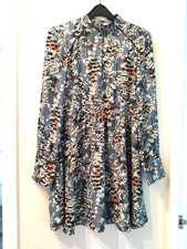 Zara Floral Skater Dress Grey