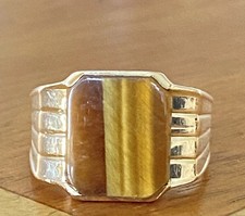 Gents 9ct Gold & Tigers Eye