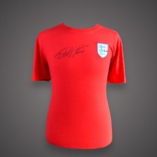 Sir Geoff Hurst Signed England T-shirt direc From Management  COA Value £39.99