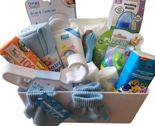 Baby shower hamper luxury - baby, blue