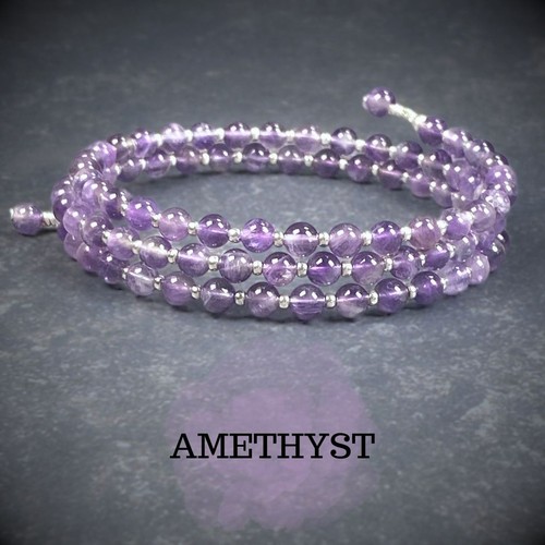 Amethyst memory wire wrap - -,