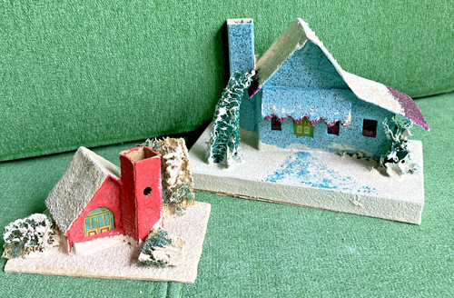 Sizes vtg christmas putz - christmas,