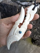 Large Maori Hei Matau Tiki