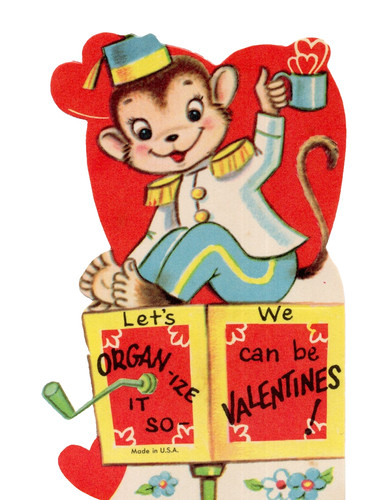 Vintage valentine card anthro - vintage,