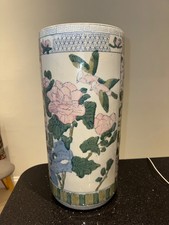 Vintage Chinese porcelain floor vase umbrella stand ornament Decor Gift 1960s