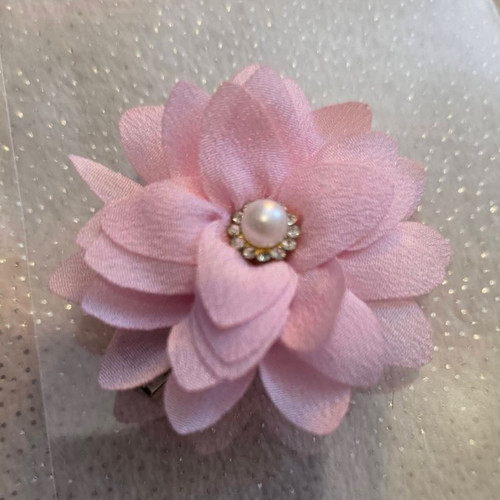 Fabric flower hair clip - fabric,