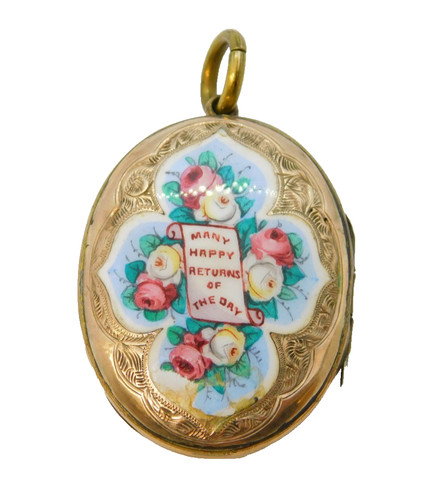Victorian 9ct gold back - 9ct,
