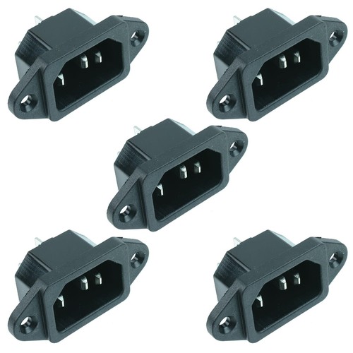 C14 iec panel mount inlet - 5, x