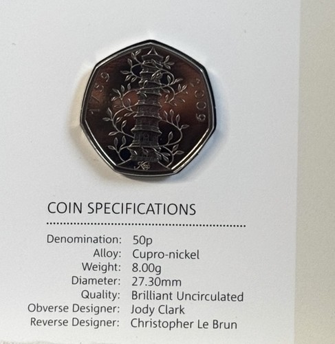 2019 kew gardens 50p - kew,