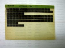 HONDA CR80RF CR 80 GEN PARTS CATALOGUE MICROFICHE 1986