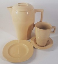 1930s Vintage Wedgewood Bourne Vita Coffee Set inc Pot, mug, saucer & side plate