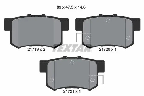 Brake pads 2171901 textar for - brake,