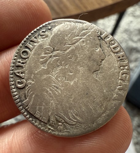1671 charles milled silver - 1671, ii