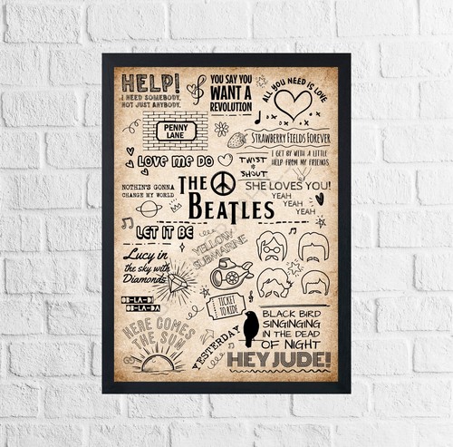 The beatles poster - poster, doodle
