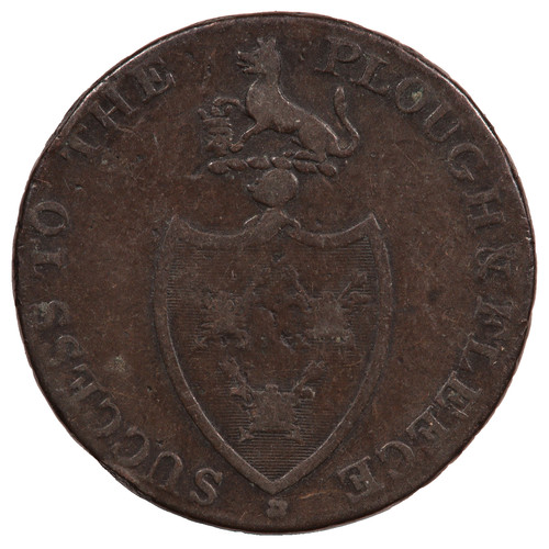 1790 bury suffolk halfpenny - 1790,