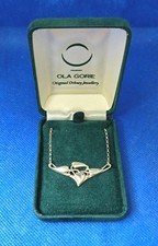 Boxed Ola Gorie Scottish Sterling Silver Cecily Art Nouveau Flower Necklace OMG