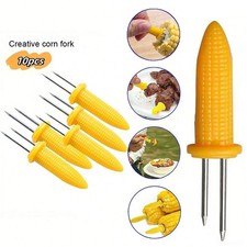 10 PACK Corn Skewers Stainless Steel Jumbo Corn On The Cob Holders Prongs Forks