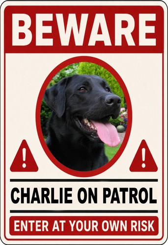 Personalised beware dog - personalised,