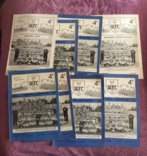 8 x 1950s - WATFORD FC - HOME - FOOTBALL PROGRAMMES