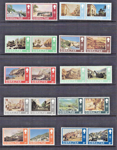 Gibraltar 1971 first decimal - gibraltar:,