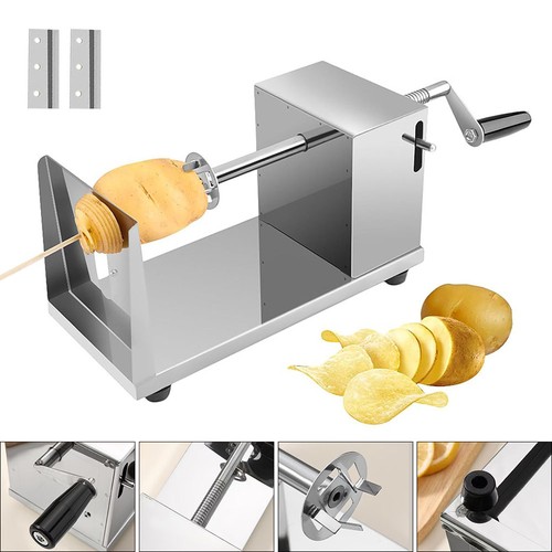 Spiral potato slicer chipper - slicer,