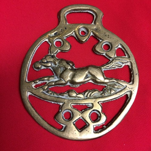 Vintage horse brass galloping - vintage,