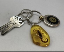 Scorpion Amber Keychain
