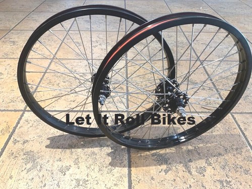Black bmx alloy wheelset - bmx, x