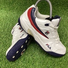 LADIES / MEN'S FILA VINTAGE COURT / TENNIS White Trainers UK SIZE 5.5 (F13)