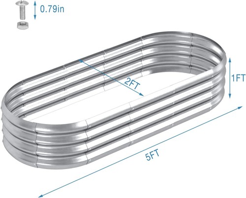 Galvanised steel raised - 1x,