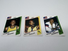 Panini Stickers Marvin Hagler Sugar Ray Leonard And Thomas Hearns Set 