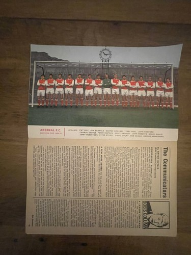Arsenal memorabilia 1969 - arsenal,