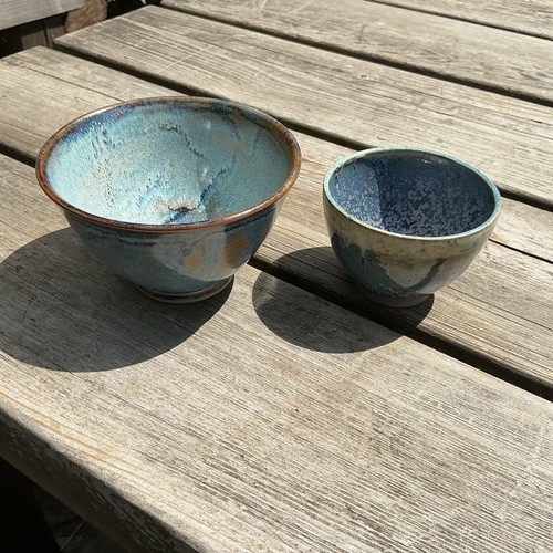 Vintage blue glazed - glazed, studio