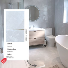 Light Grey Porcelain Tiles