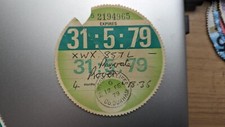 Rare Collectable old tax disc from MAY 79......................................
