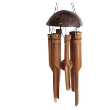 Bamboo Wind Chimes Big Bell Tube Coconut Wood Handmade Wall Hanging WindChime